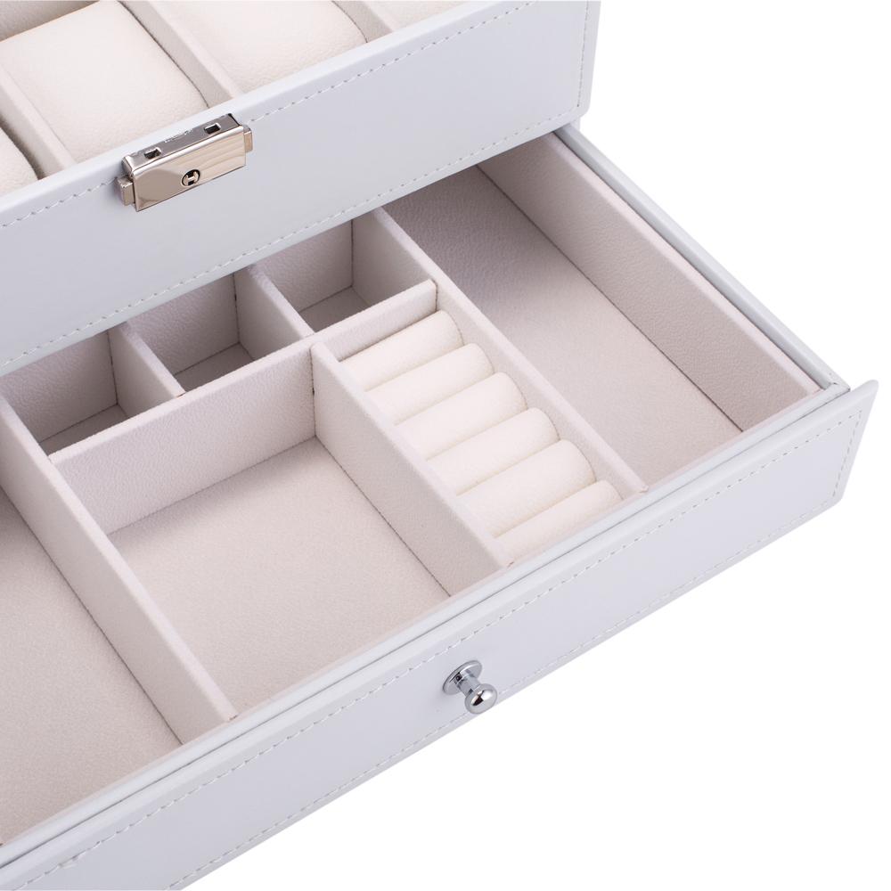 Vegan Leather Watch Box – 10 Watches, White | Winderly