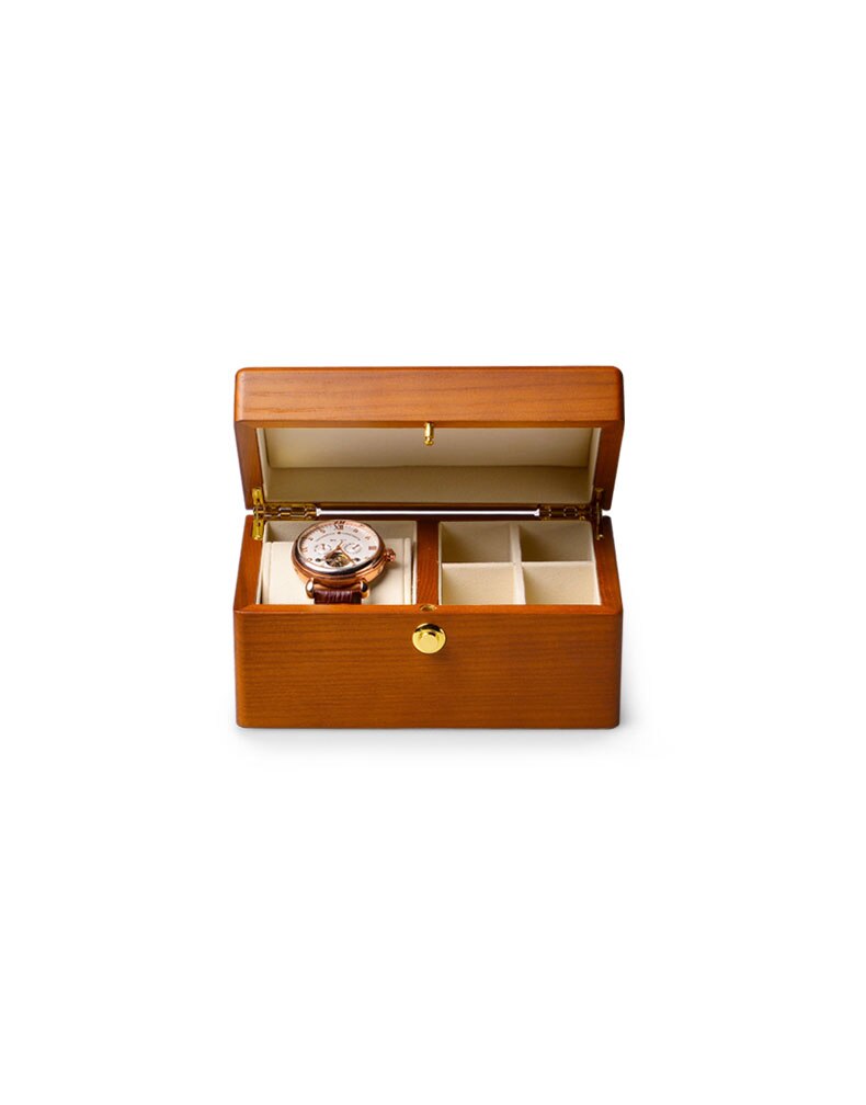 Solid Wood Watch & Jewellery Box – 1 Watch | Winderly