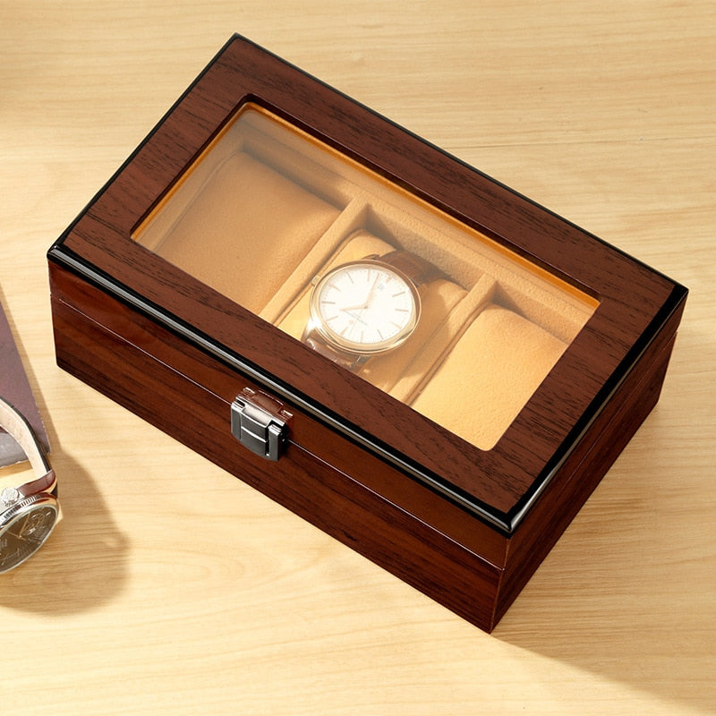 Wood Watch Box – 3 Watches, Vintage Style | Winderly