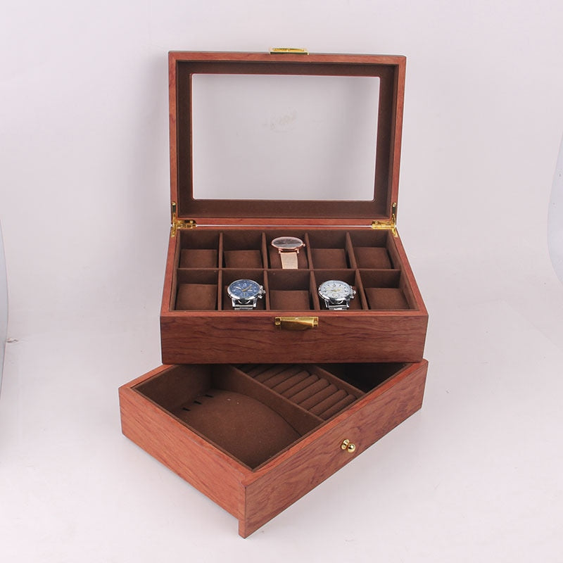 Wood Watch & Jewellery Box – 10 Watches | Winderly