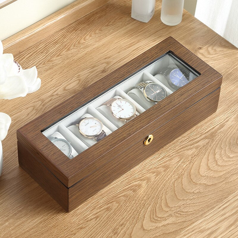 Natural Wood Watch Box – 5 Watches | Winderly