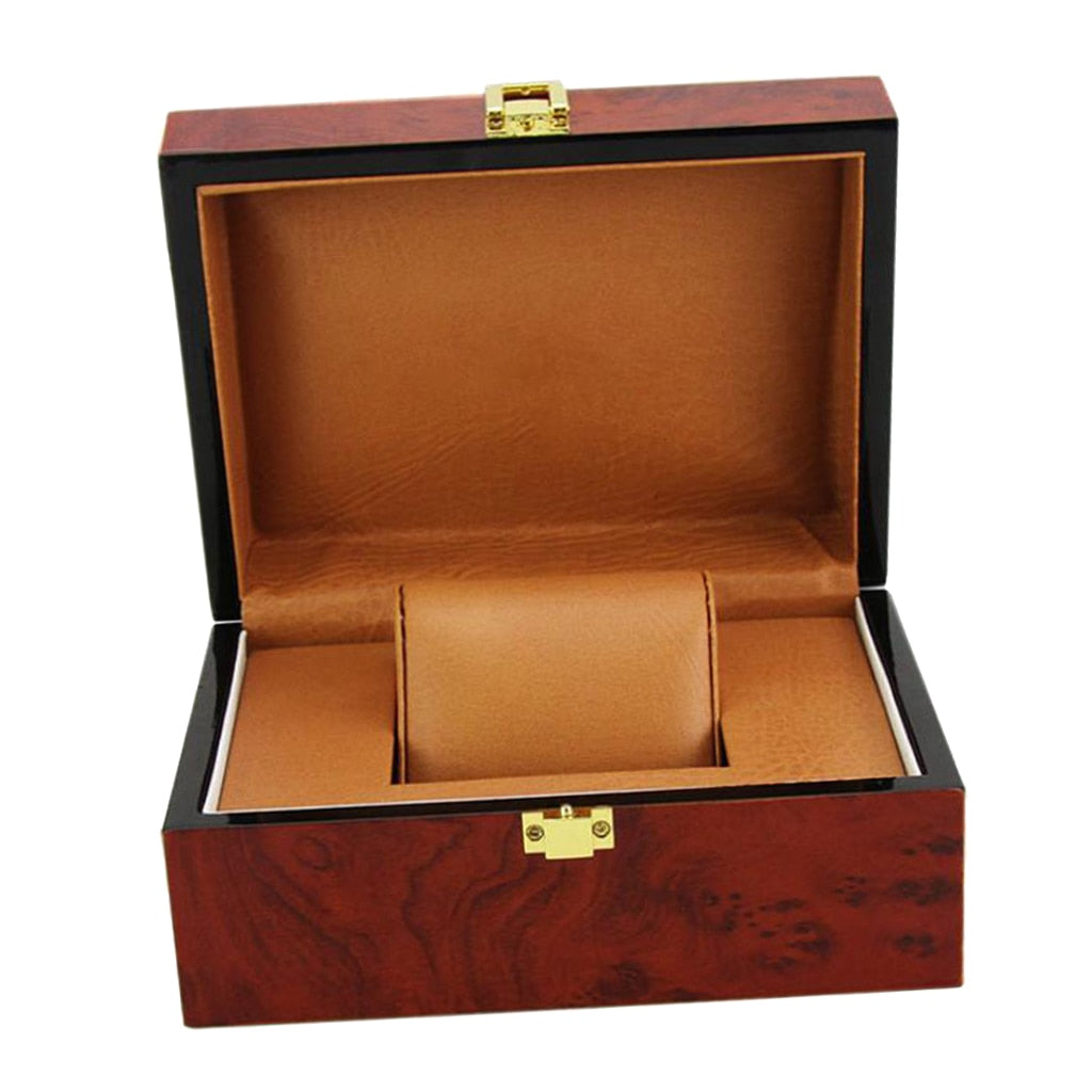 Wood Watch Box – 1 Watch, Red | Winderly