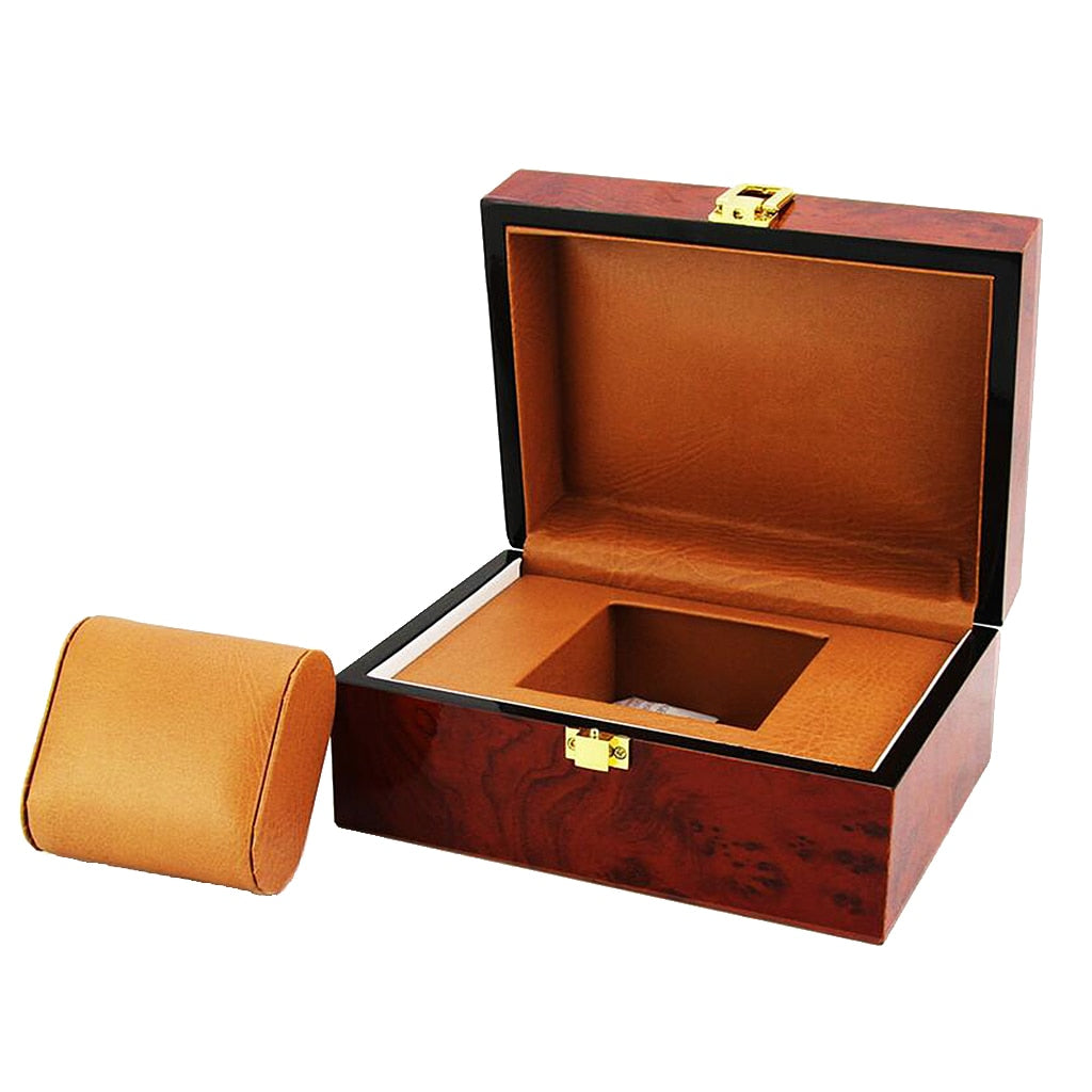 Wood Watch Box – 1 Watch, Red | Winderly