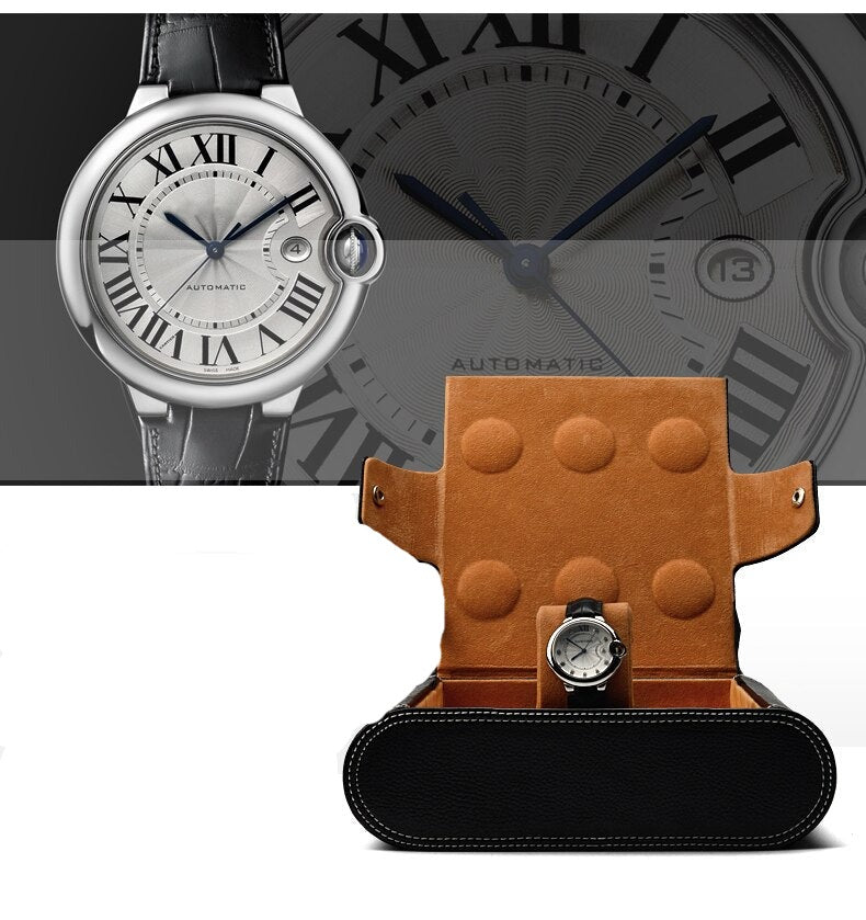 Genuine Leather Travel Case – 6 Watches | Winderly