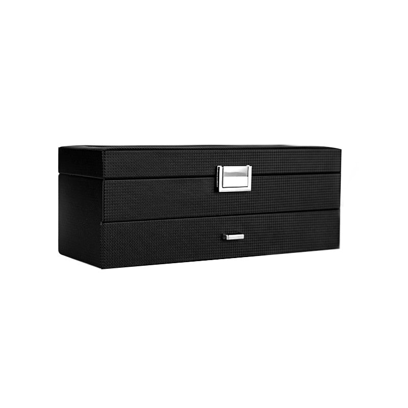 Carbon Fiber Watch Box – 6 Watches, Black | Winderly