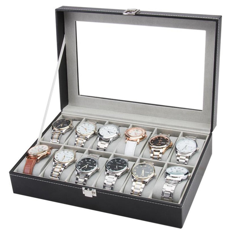 Vegan Leather Watch Box – 12 Watches | Winderly