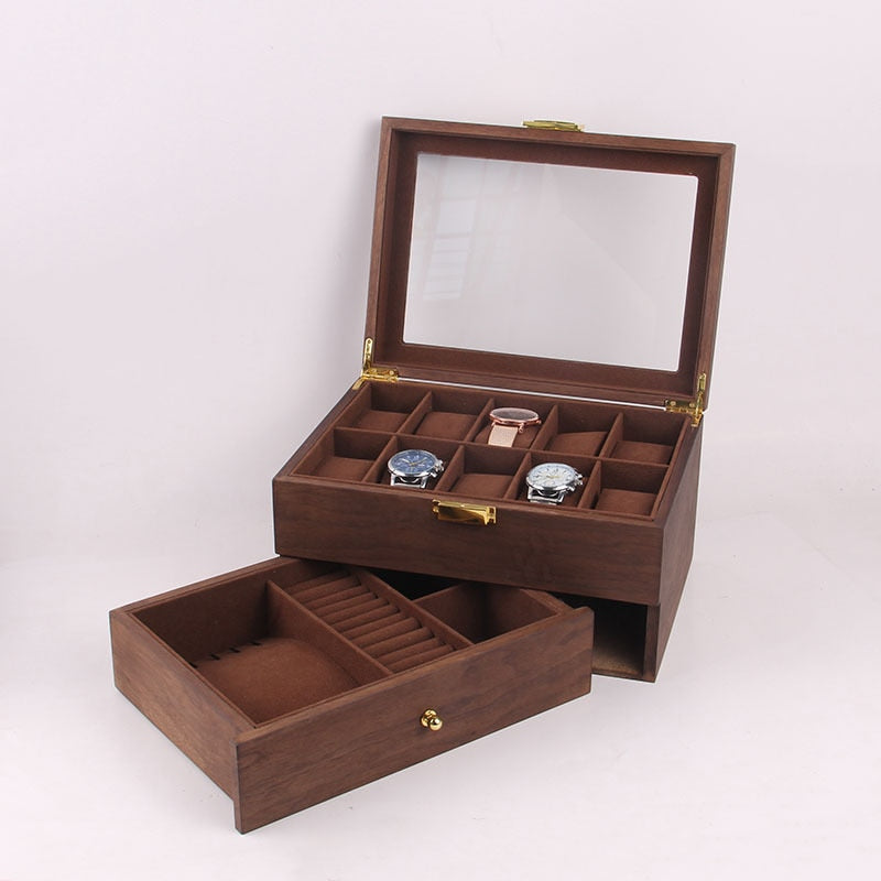 Wood Watch & Jewellery Box – 10 Watches | Winderly