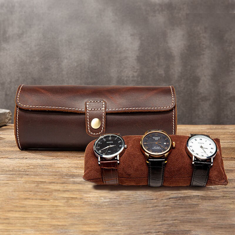 Leather Watch Case – Up to 3 Watches | Winderly