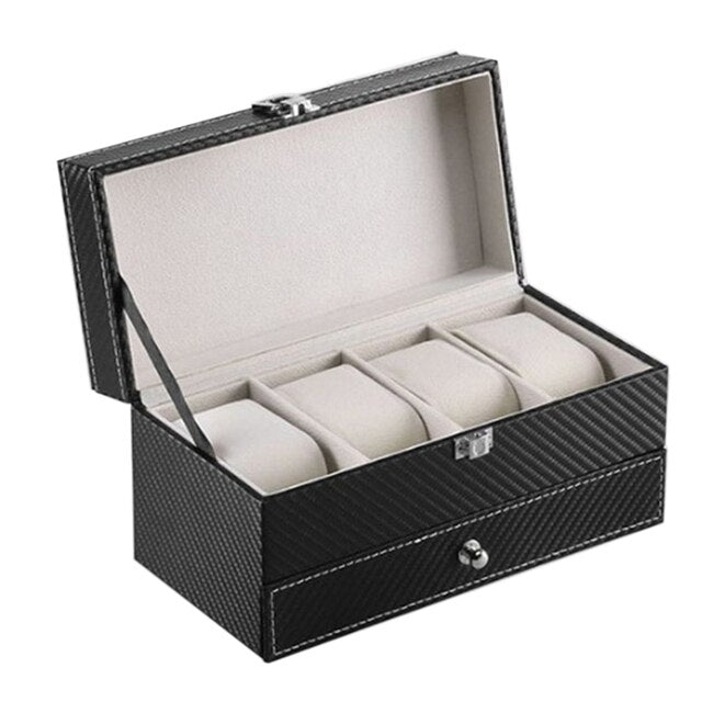 Carbon Fiber Watch Box – 4 Watches | Winderly