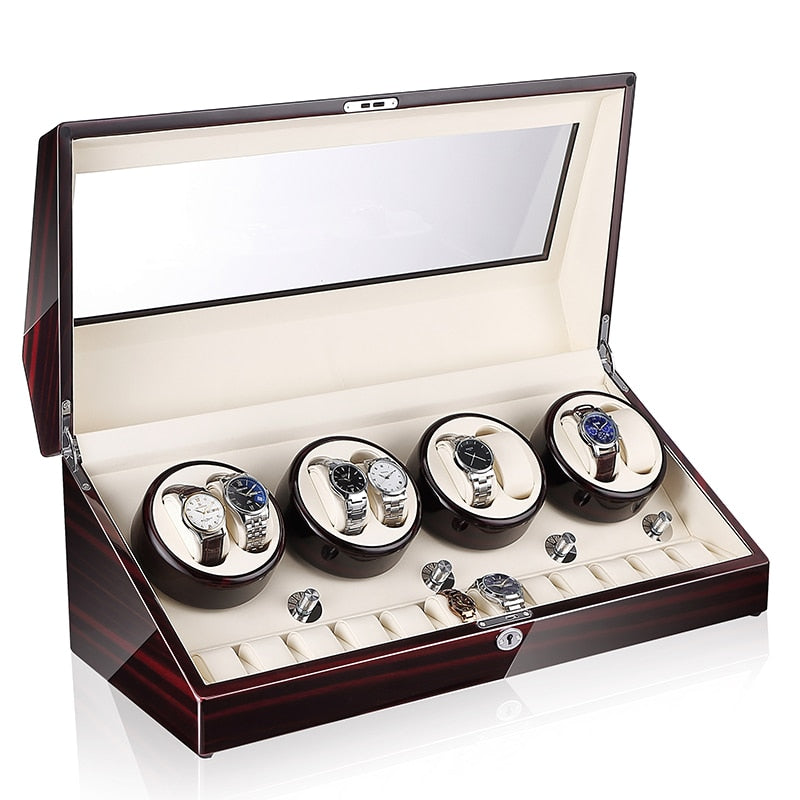 Wood Watch Winder Cabinet – 20 Watches, White | Winderly