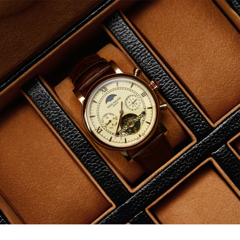 Genuine Leather Travel Case – 6 Watches | Winderly
