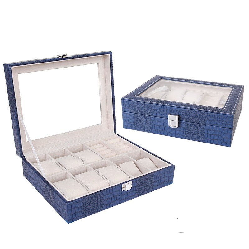 Crocodile-Embossed Leather Watch Box – 10 Watches | Winderly