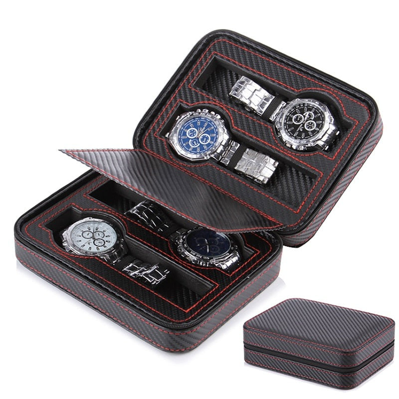 Carbon Fiber Travel Case – 2, 4 or 8 Watches | Winderly