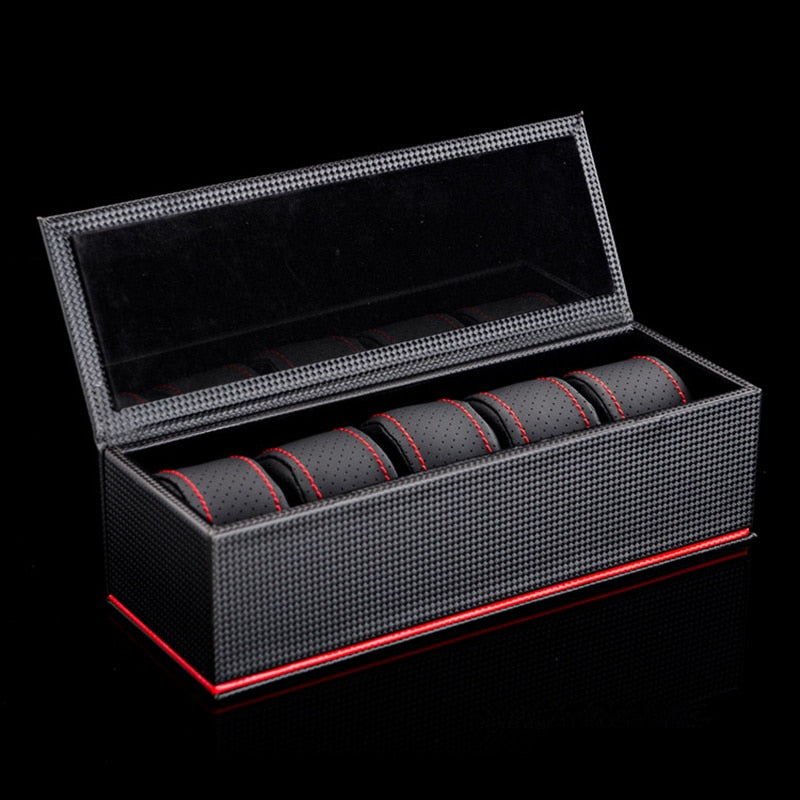 Carbon Fiber Watch Box – 5 Watches | Winderly