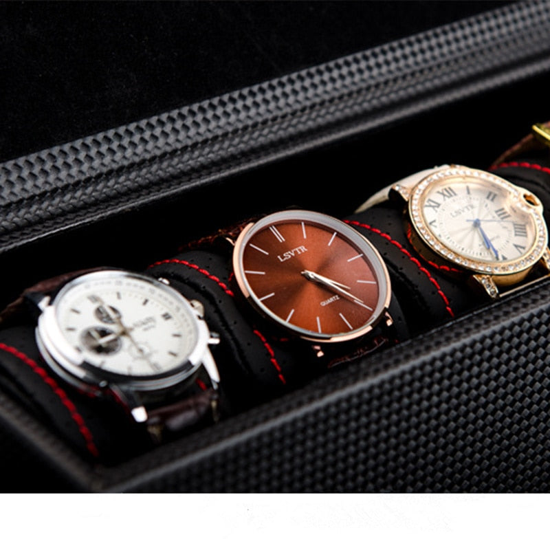Carbon Fiber Watch Box – 5 Watches | Winderly