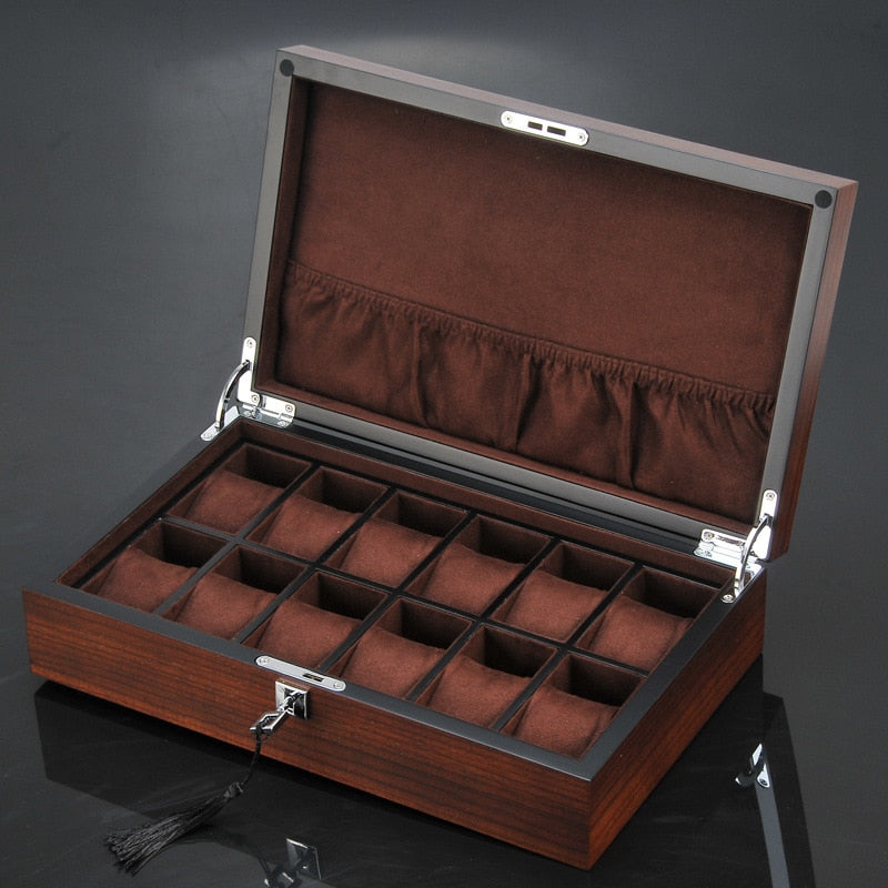 Solid Wood Watch Box – 12 Watches | Winderly