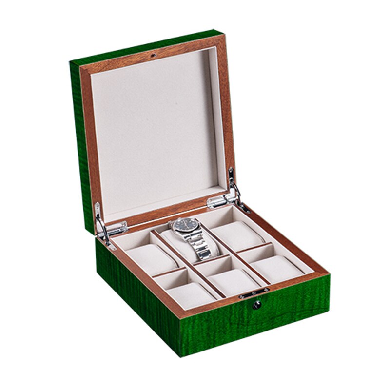 Wood Watch Box – Up to 6 Watches, Green | Winderly
