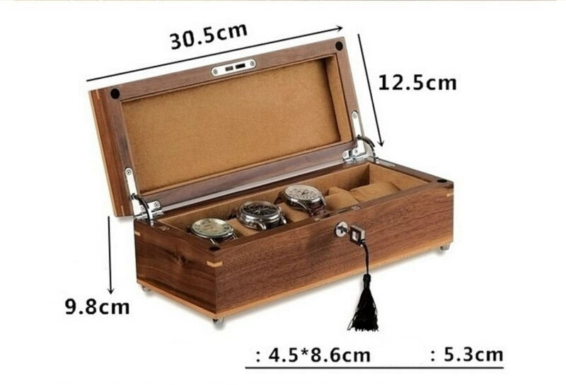 Walnut Watch Box – 5 Watches | Winderly