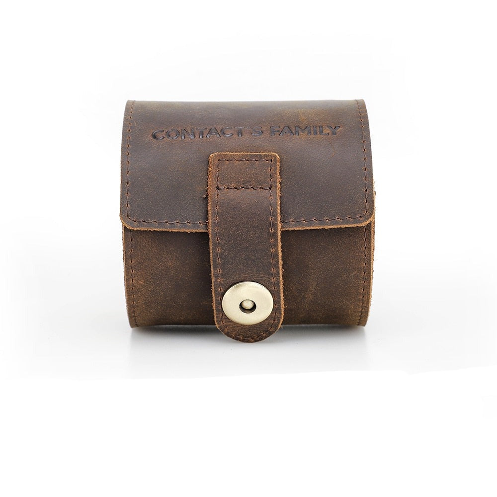 Leather Watch Case – Up to 3 Watches, Vintage Style | Winderly