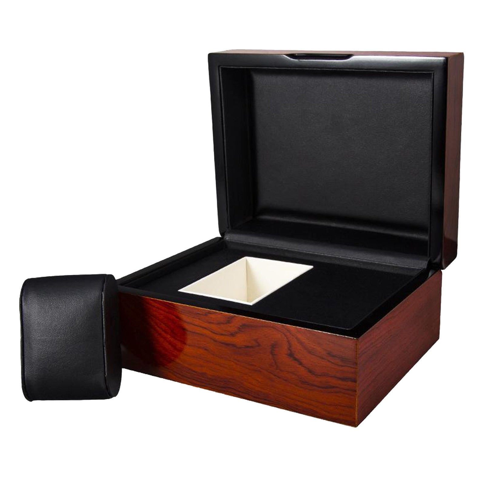 Oak Watch Box – 1 Watch, Red | Winderly