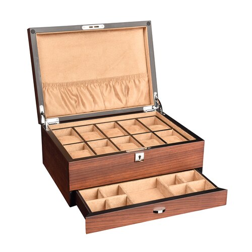 Fine Wood Watch & Jewellery Box – 10 Watches | Winderly