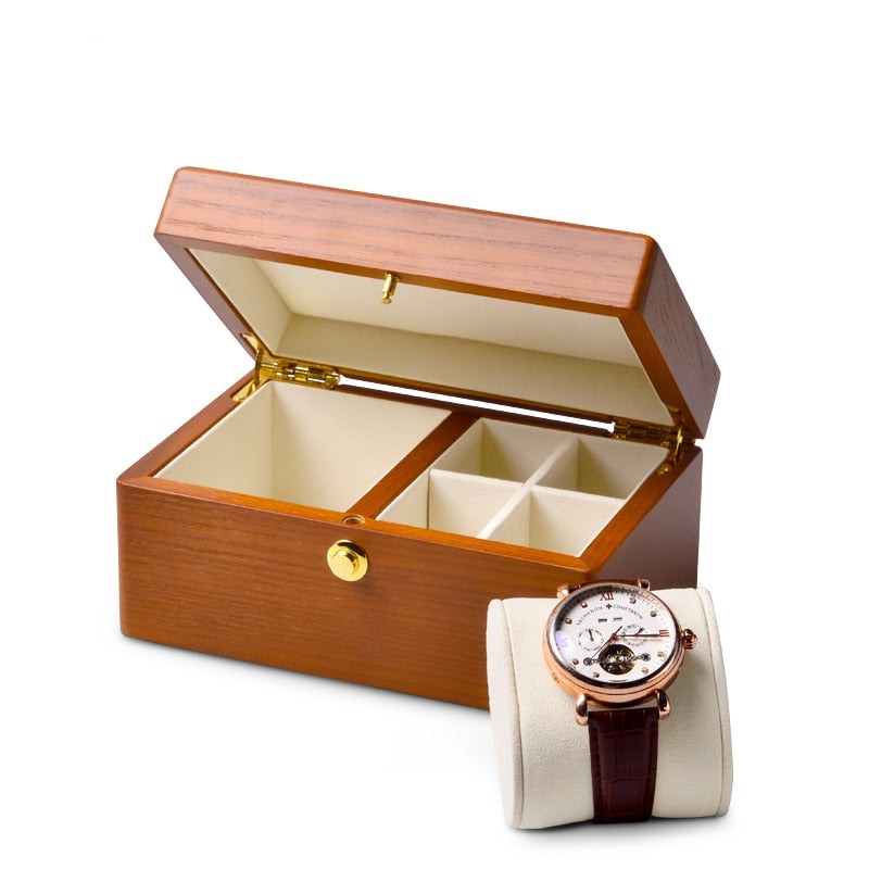 Solid Wood Watch & Jewellery Box – 1 Watch | Winderly