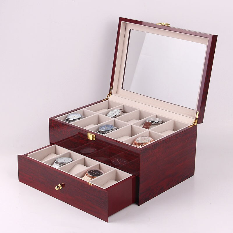 Wood Watch Box – 20 Watches, Bordeaux | Winderly