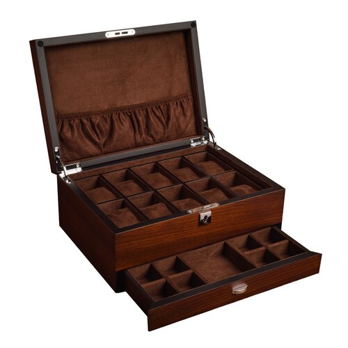Fine Wood Watch & Jewellery Box – 10 Watches | Winderly
