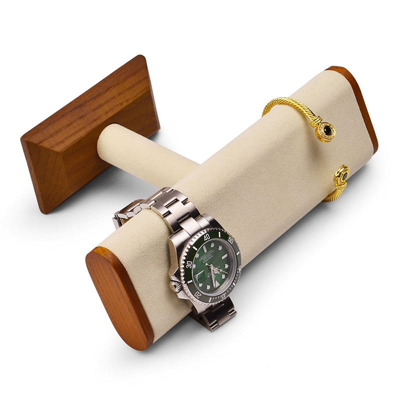 Wood & Microfiber Watch Stand | Winderly