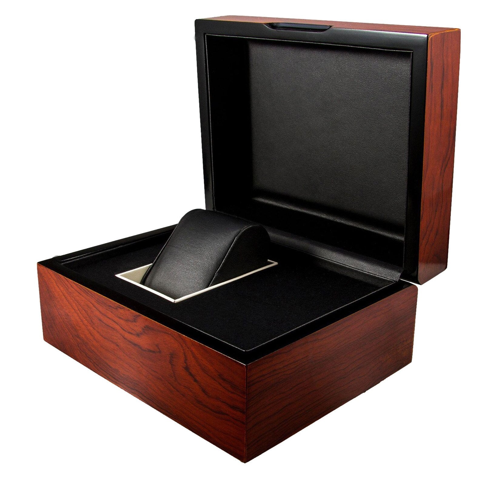 Oak Watch Box – 1 Watch, Red | Winderly