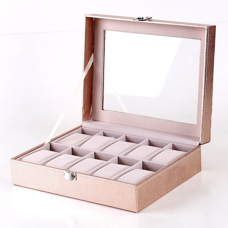 Wood Watch Box – 10 Watches, Pink | Winderly