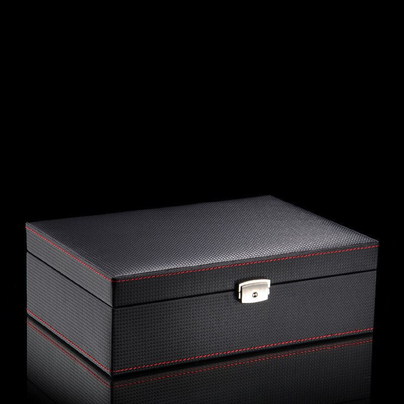 Carbon Fiber Watch Box – 10 Watches, Black | Winderly