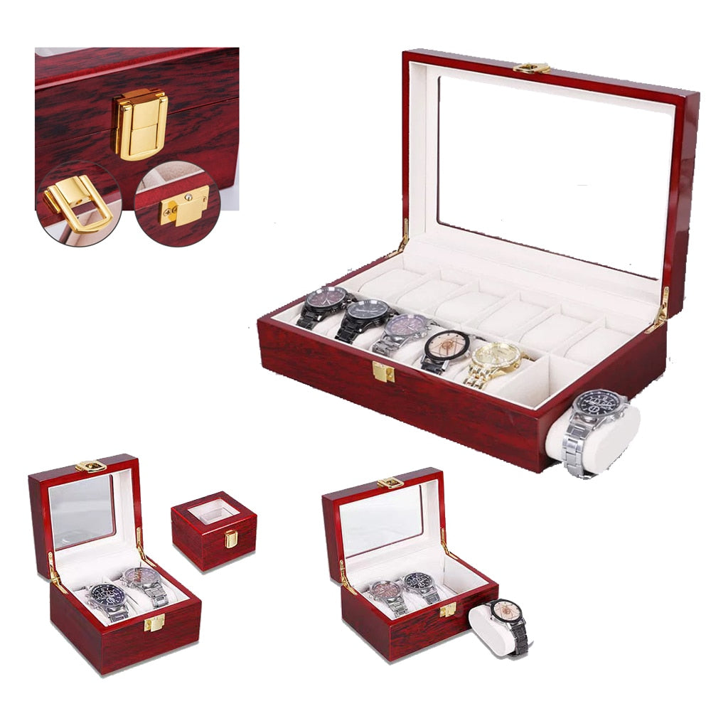 Wood Watch Box – Red | Winderly
