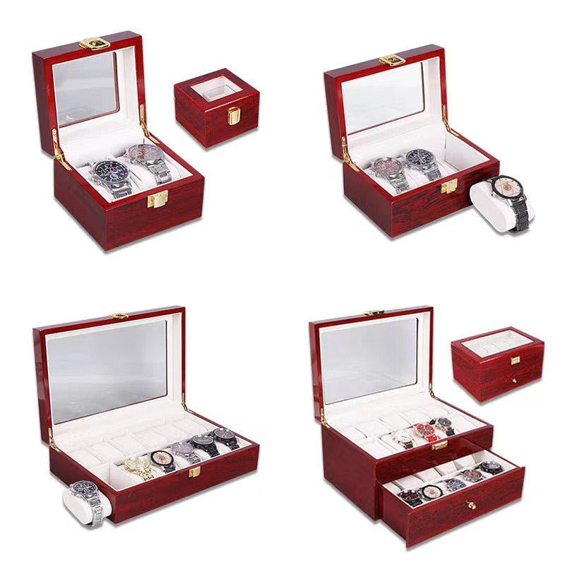 Wood Watch Box – Red | Winderly