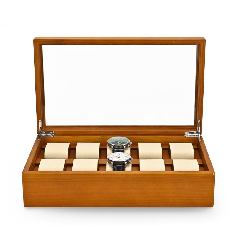 Solid Wood Watch Box – 10 Watches | Winderly