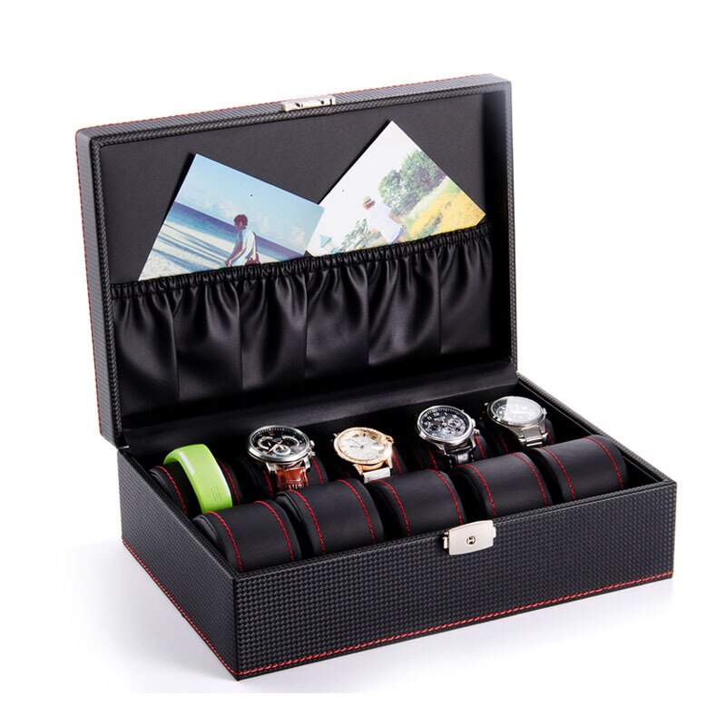 Carbon Fiber Watch Box – 10 Watches, Black | Winderly