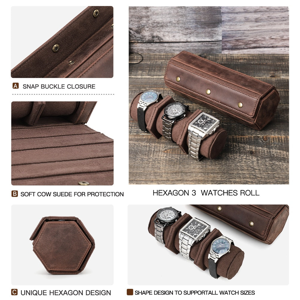 Watch Case – 3 Watches, Personalised | Winderly