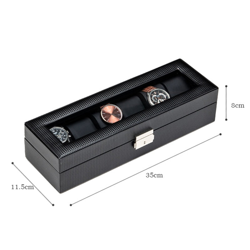 Carbon Fiber Watch Box – 6 Watches | Winderly