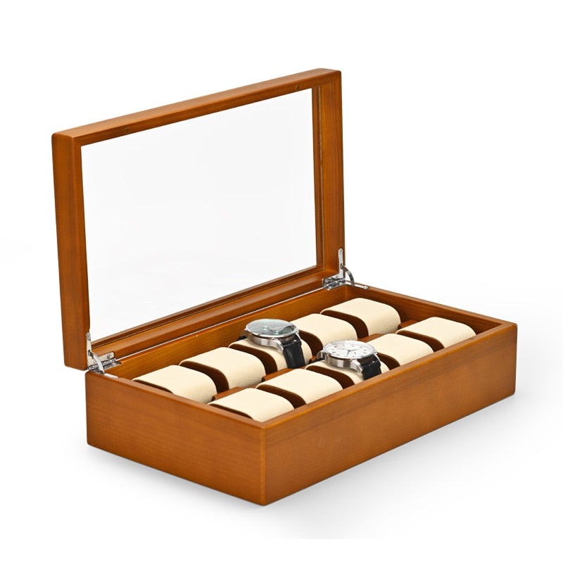 Solid Wood Watch Box – 10 Watches | Winderly