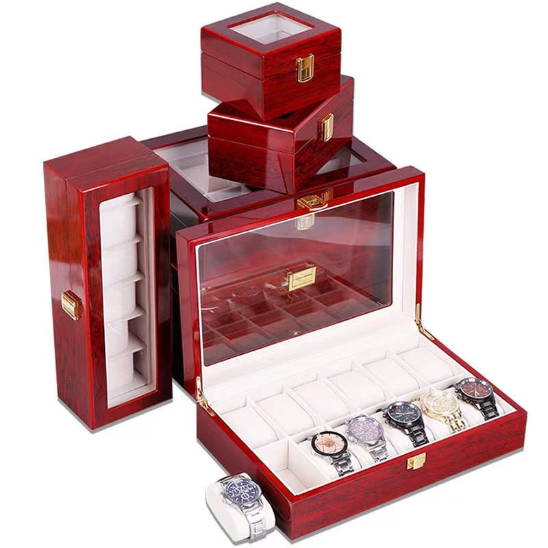 Wood Watch Box – Red | Winderly