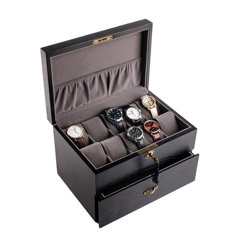 Wood Watch Box – With Lock | Winderly