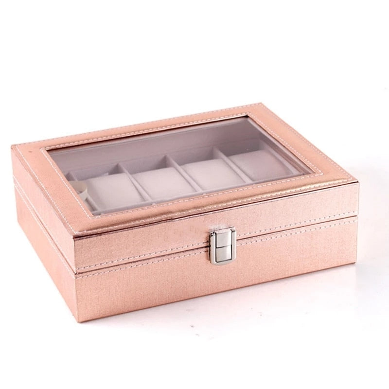 Wood Watch Box – 10 Watches, Pink | Winderly