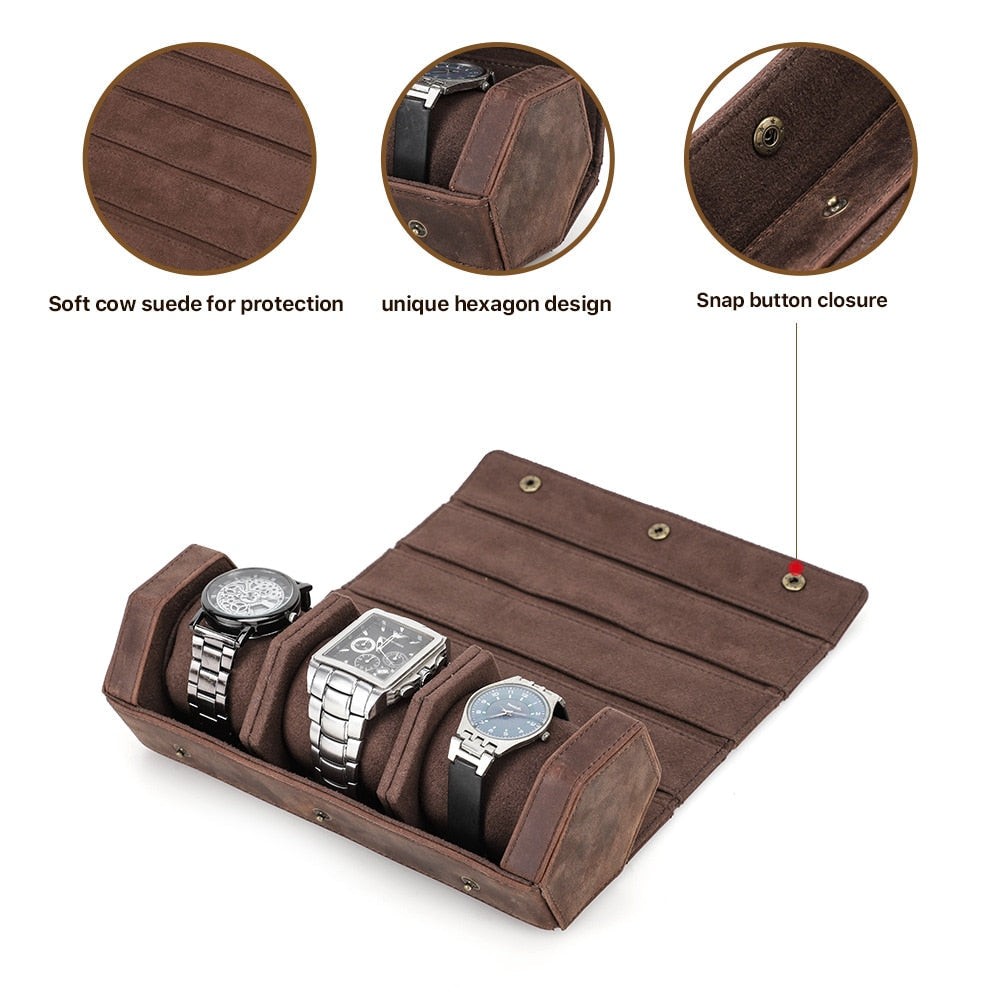 Watch Case – 3 Watches, Personalised | Winderly