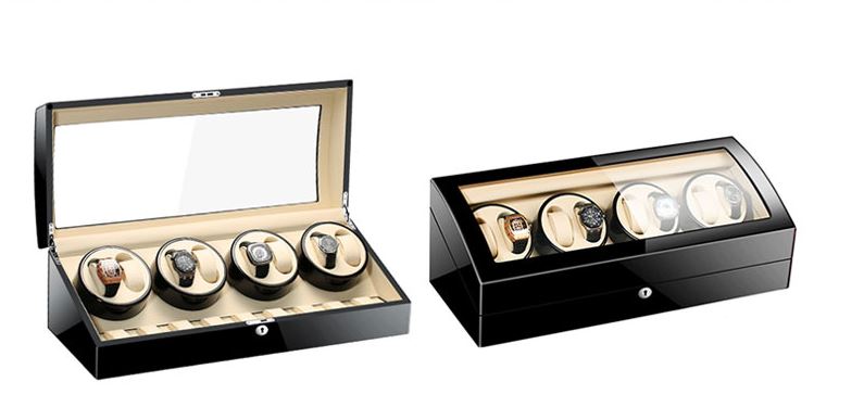 Wood Watch Winder Cabinet – 17 Watches, Black | Winderly