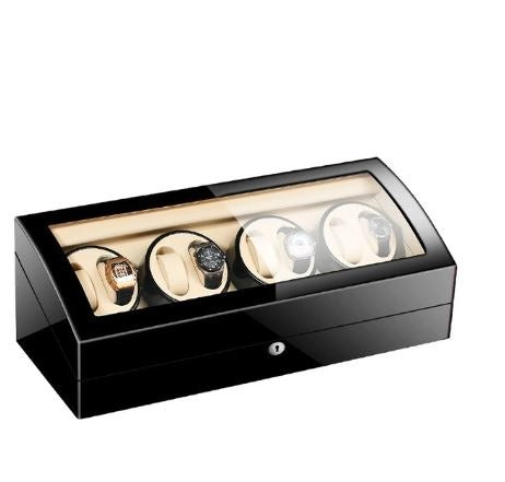 Wood Watch Winder Cabinet – 17 Watches, Black | Winderly